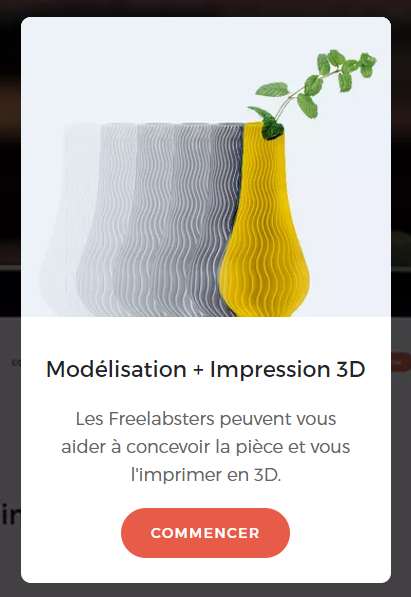 Option modélisation et impression 3D