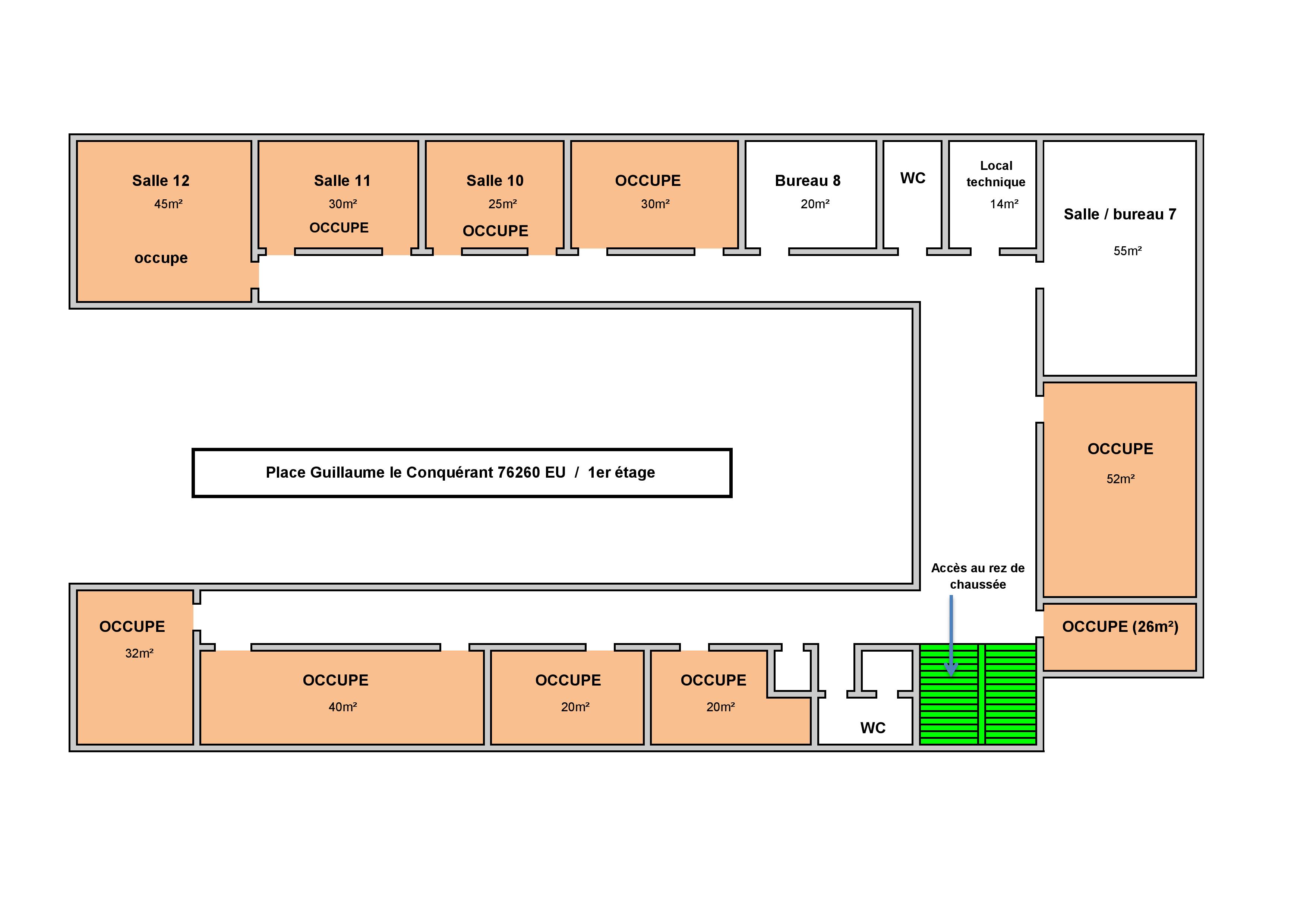 plan 1er étage Eu place Guillaume le C