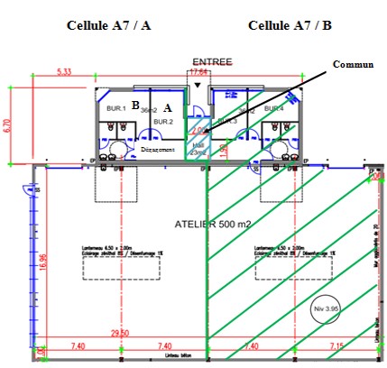 bâtiment Doret 1_Calais plan atelier A7