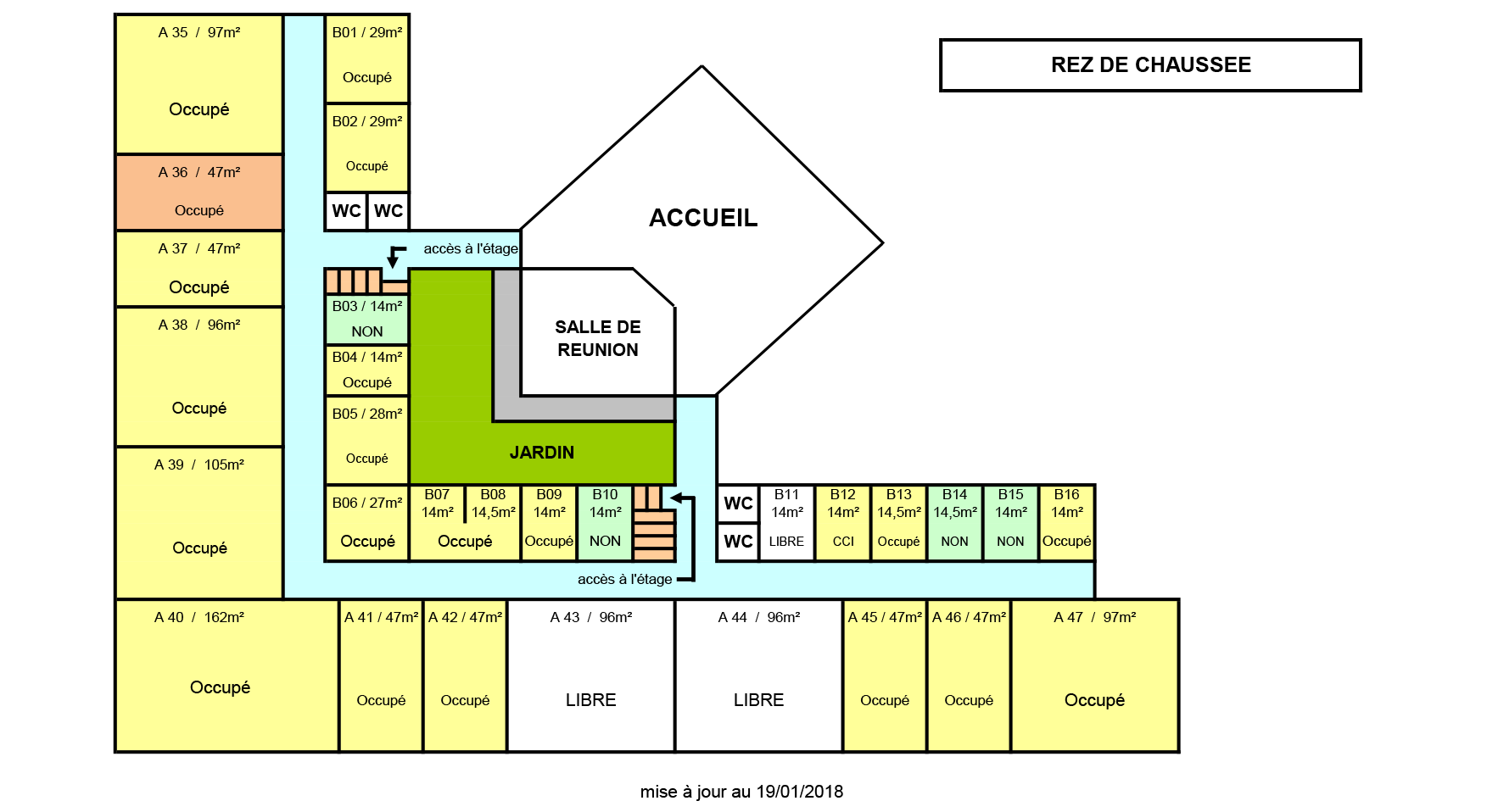 plan rdc pépinière d'entreprises Abbeville