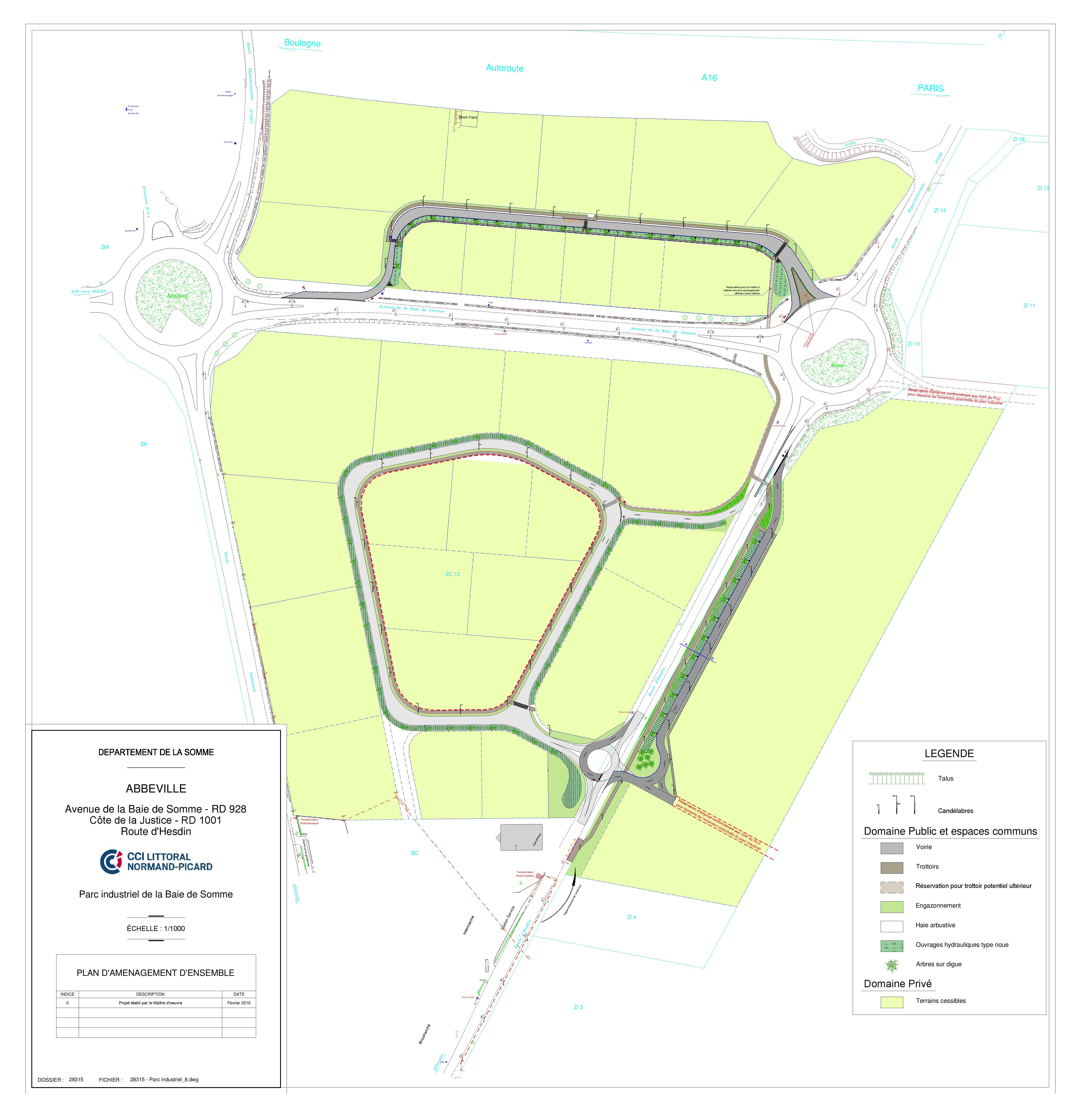 Plan du parc industriel Baie de Somme - ABBEVILLE
