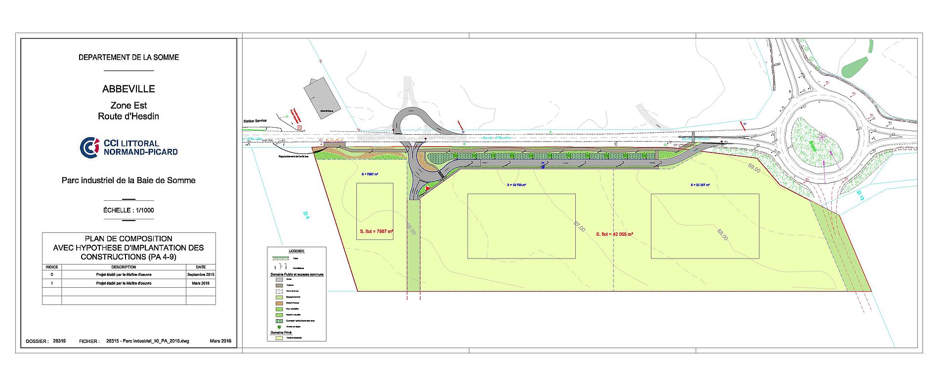 Plan Zone Est du Parc Industriel Baie de Somme - Abbeville