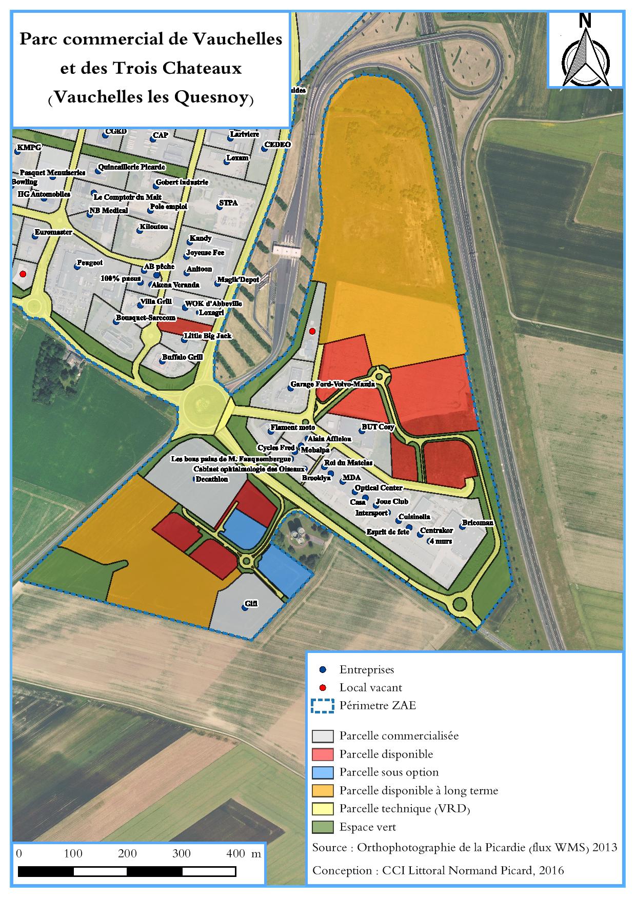 Plan - Parc d'activités 3 Chateaux et Vauchelles 2 Abbeville
